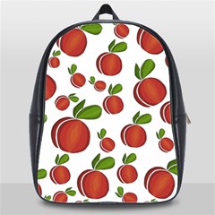 Peaches Pattern School Bags (xl)  by Valentinaart