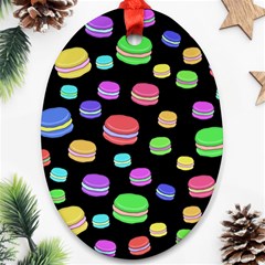 Colorful Macaroons Oval Ornament (two Sides) by Valentinaart