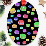 Colorful macaroons Oval Ornament (Two Sides) Front