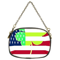 Usa Ireland American Flag Shamrock Irish Funny St Patrick Country Flag  Chain Purses (two Sides)  by yoursparklingshop