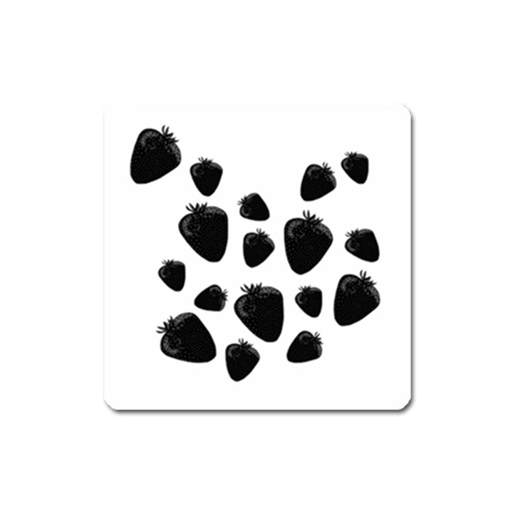 Black strowberries Square Magnet