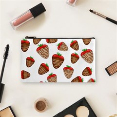 Chocolate Strawberries  Cosmetic Bag (small)  by Valentinaart