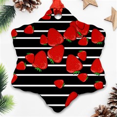 Strawberries  Ornament (snowflake)  by Valentinaart