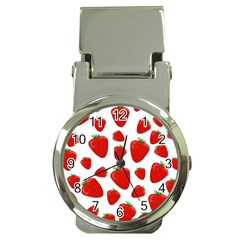 Decorative Strawberries Pattern Money Clip Watches by Valentinaart