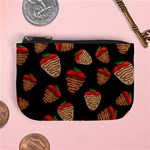 Chocolate strawberries pattern Mini Coin Purses Front