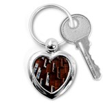 Abstract Architecture Building Business Key Chains (Heart)  Front