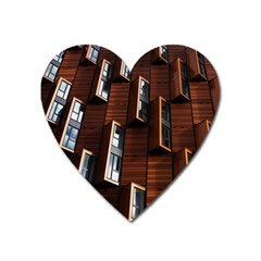 Abstract Architecture Building Business Heart Magnet by Amaryn4rt