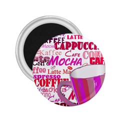 Coffee Cup Lettering Coffee Cup 2 25  Magnets by Amaryn4rt