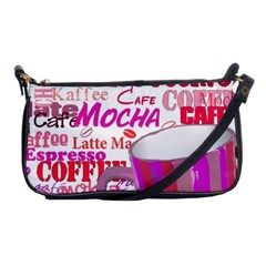 Coffee Cup Lettering Coffee Cup Shoulder Clutch Bags by Amaryn4rt