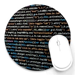 Close Up Code Coding Computer Round Mousepads by Amaryn4rt