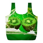 Kiwi Fruit Vitamins Healthy Cut Full Print Recycle Bags (L)  Front