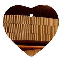 Architecture Art Boxes Brown Ornament (heart)  by Amaryn4rt