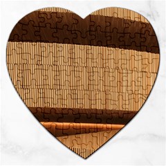 Architecture Art Boxes Brown Jigsaw Puzzle (heart) by Amaryn4rt