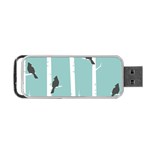 Birds Trees Birch Birch Trees Portable USB Flash (Two Sides) Front