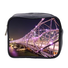 Helixbridge Bridge Lights Night Mini Toiletries Bag 2-side by Amaryn4rt