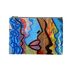 Graffiti Wall Color Artistic Cosmetic Bag (large)  by Amaryn4rt