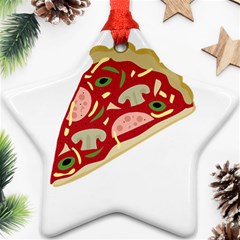 Pizza Slice Star Ornament (two Sides) by Valentinaart