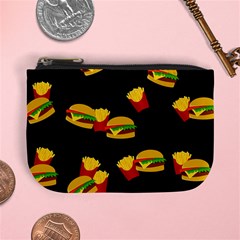 Hamburgers And French Fries Pattern Mini Coin Purses by Valentinaart