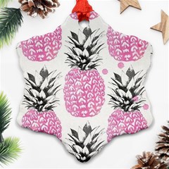 Pink Pineapple Ornament (snowflake) by Brittlevirginclothing