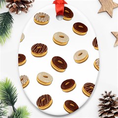 Donuts Pattern Ornament (oval) by Valentinaart