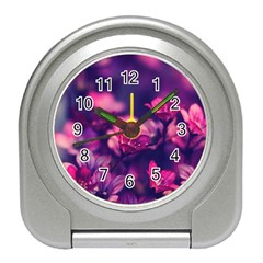 Blurry Flowers Travel Alarm Clocks by Brittlevirginclothing