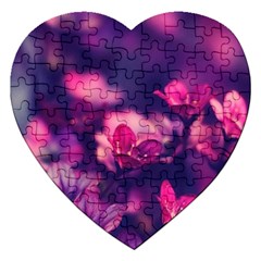 Blurry Flowers Jigsaw Puzzle (heart) by Brittlevirginclothing