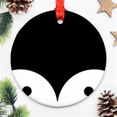 Cute Pinguin Round Ornament (two Sides) by Brittlevirginclothing