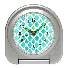 Blue Mosaic Travel Alarm Clocks by Brittlevirginclothing