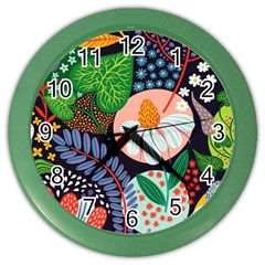 Japanese Inspired Color Wall Clocks by Brittlevirginclothing