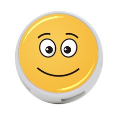 Smiling Face With Open Eyes 4-port Usb Hub (two Sides)  by sifis