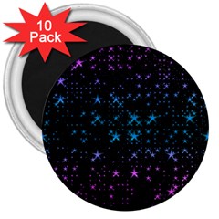 Stars Pattern Seamless Design 3  Magnets (10 Pack)  by Amaryn4rt