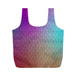 Blue And Pink Colors On A Pattern Full Print Recycle Bags (M)  Back