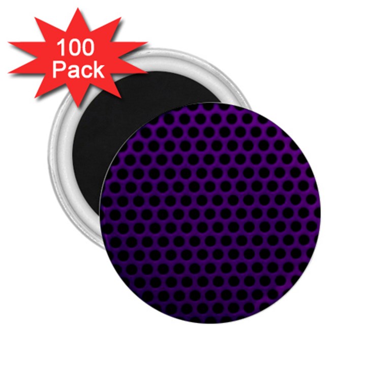 Dark Purple Metal Mesh With Round Holes Texture 2.25  Magnets (100 pack) 