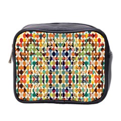 Retro Pattern Abstract Mini Toiletries Bag 2-side by Amaryn4rt