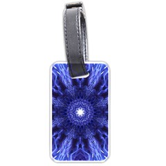 Tech Neon And Glow Backgrounds Psychedelic Art Luggage Tags (one Side)  by Amaryn4rt