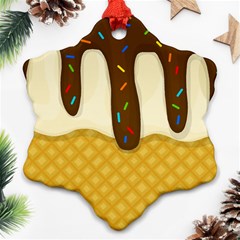 Ice Cream Zoom Snowflake Ornament (two Sides) by Valentinaart