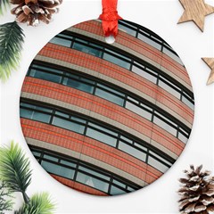 Architecture Building Glass Pattern Ornament (round) by Amaryn4rt