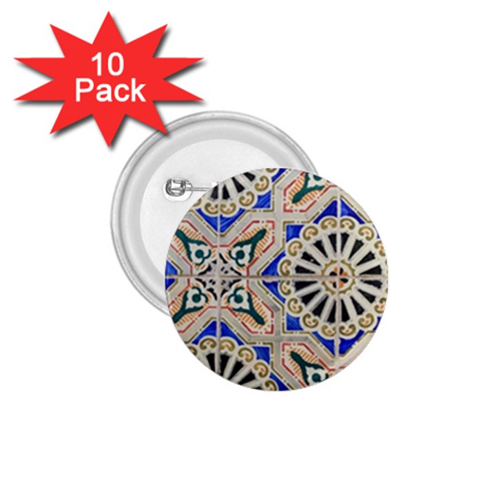 Ceramic Portugal Tiles Wall 1.75  Buttons (10 pack)