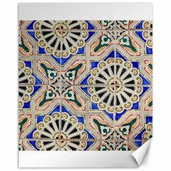 Ceramic Portugal Tiles Wall Canvas 11  X 14   by Amaryn4rt