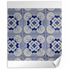 Ceramic Portugal Tiles Wall Canvas 11  X 14   by Amaryn4rt