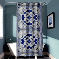 Ceramic Portugal Tiles Wall Shower Curtain 36  X 72  (stall)  by Amaryn4rt