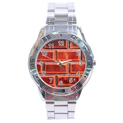 Portugal Ceramic Tiles Wall Stainless Steel Analogue Watch by Amaryn4rt