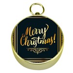 Christmas Gold Black Frame Noble Gold Compasses Front