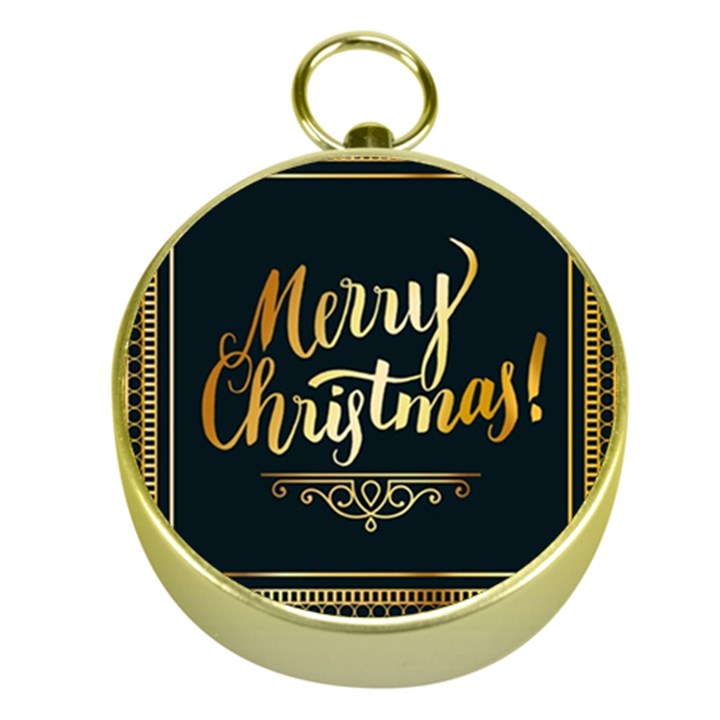 Christmas Gold Black Frame Noble Gold Compasses