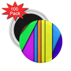 More Color Abstract Pattern 2 25  Magnets (100 Pack)  by Nexatart