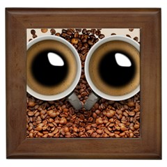 Owl Coffee Art Framed Tiles by Nexatart