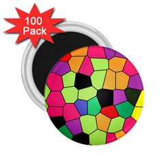 Stained Glass Abstract Background 2 25  Magnets (100 Pack)  by Nexatart