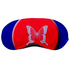 Blue Background Butterflies Frame Sleeping Masks by Nexatart