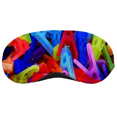 Clothespins Colorful Laundry Jam Pattern Sleeping Masks by Nexatart