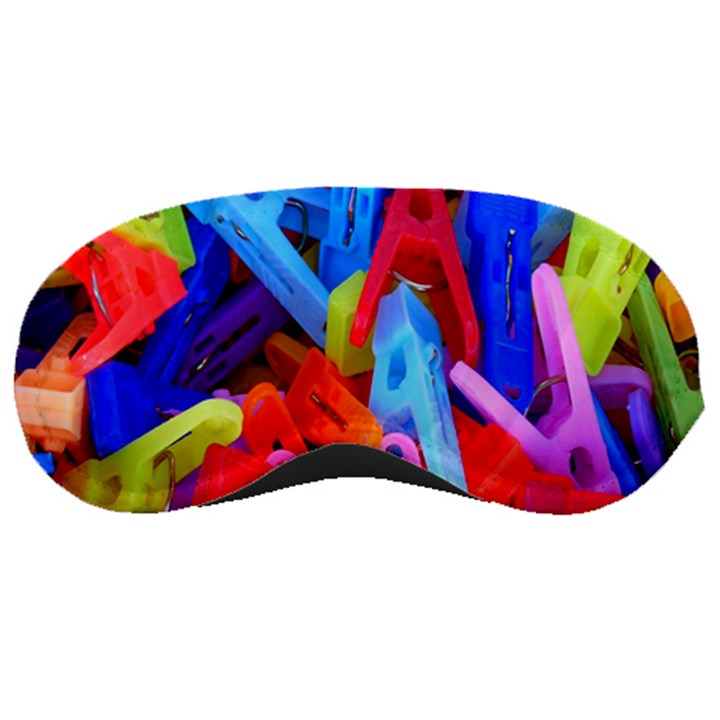 Clothespins Colorful Laundry Jam Pattern Sleeping Masks